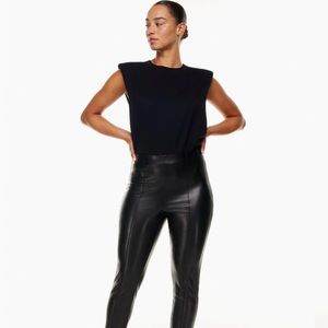 Brand new Aritzia Black Vegan Leather Leggings - Size Small